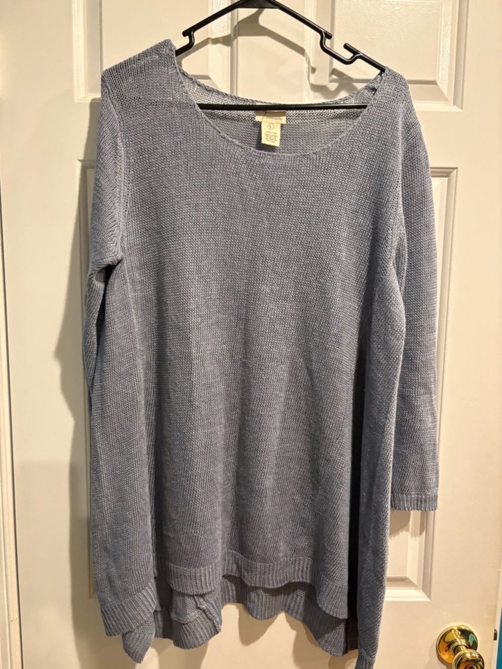 Andrea Jovine linen sweater bluish gray sz L